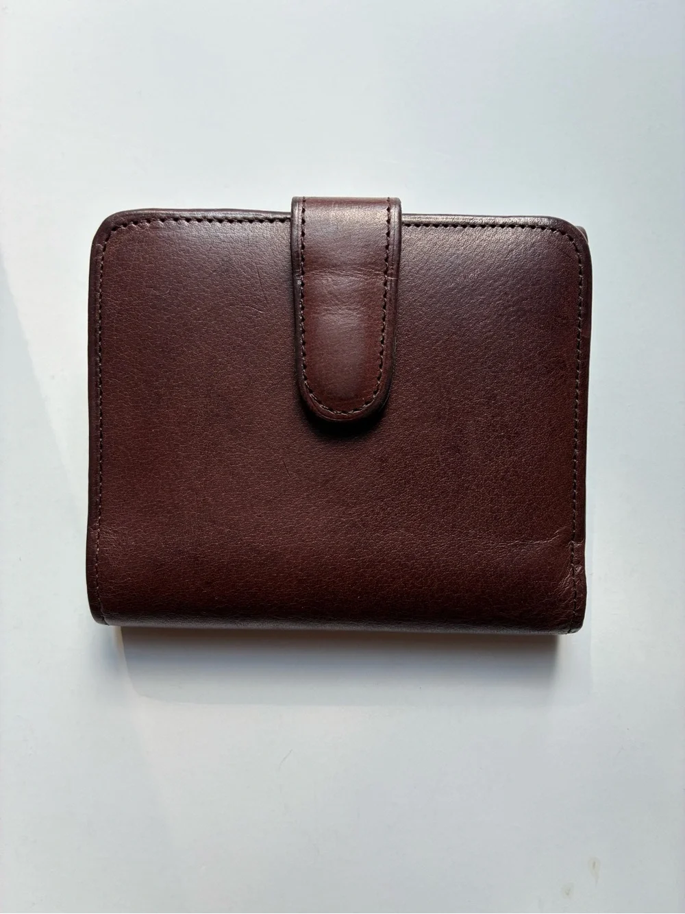 Coach Dark Brown Smooth Leather Square Wallet
